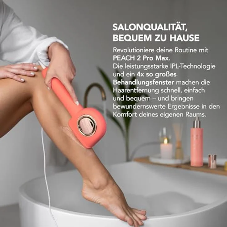 FOREO PEACH 2 Pro Max IPL Haarentfernungsgerät – Fortschrittlicher Epilierer mit 5 Intensitätsstufen, Silikonschild und 360° Hautkühlung für glatte Haut an Gesicht & Körper – Bild 2