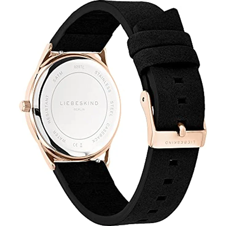 Liebeskind Berlin Armbanduhr LT-0297-LQ IP roségold, Retro Design mit Edelstahlgehäuse und hochwertigem Lederarmband – Bild 4