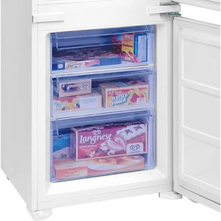 Oranier EKG900, Einbau Kühl-Gefrier-Kombination 178 cm, 249 Liter Gesamtvolumen, 3 Frost-Schubladen, Schlepptür-Technik, energiesparende LED-Beleuchtung – Bild 2
