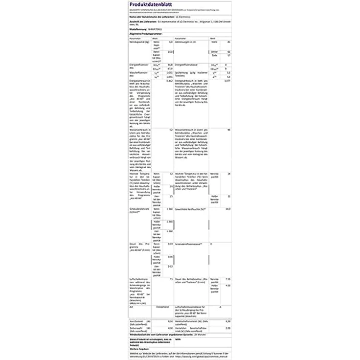 LG Electronics W4WR70X61 Waschtrockner | 10 kg | Energie D| Steam | Weiss – Bild 5