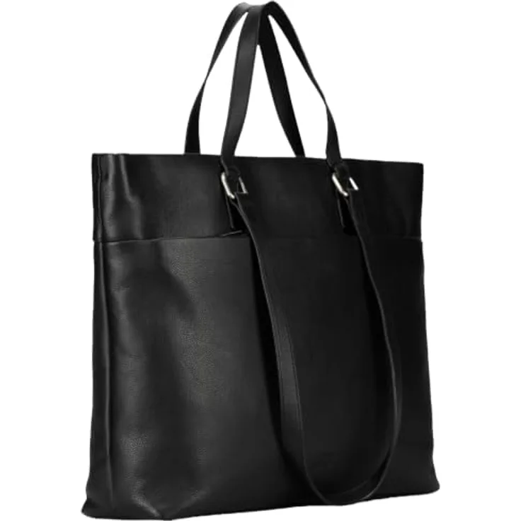 Jost Lysa Business Shopper, 100% Leder mit Laptopfach 36 cm, schwarz