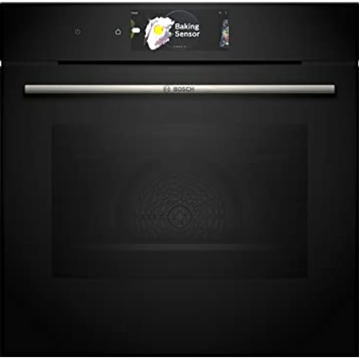 Bosch HBG7784B1 Serie 8 Smarter Einbau-Backofen, 60 x 60 cm, Digitaler Bedienring, TFT-Touchdisplay Pro, Heißluft sanft, Crisp Funktion, Backofenassistent mit Sprachsteuerung – Bild 1