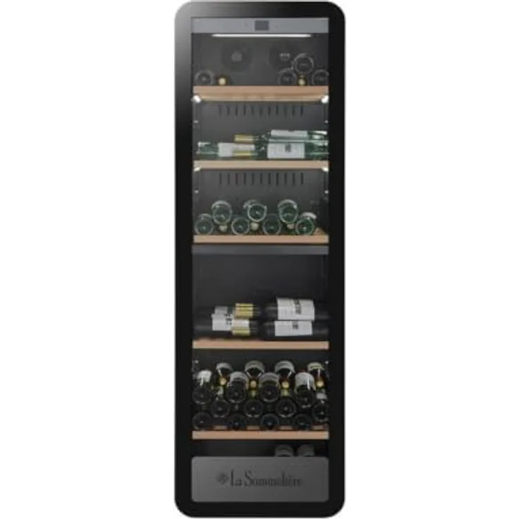 La Sommelière APOGEE190DZN 2-Zonen Weinkühlschrank mit kontrollierter Luftfeuchtigkeit, 181 Flaschen Kapazität, Anti-Vibrations-System, UV-Schutz, schwarz
