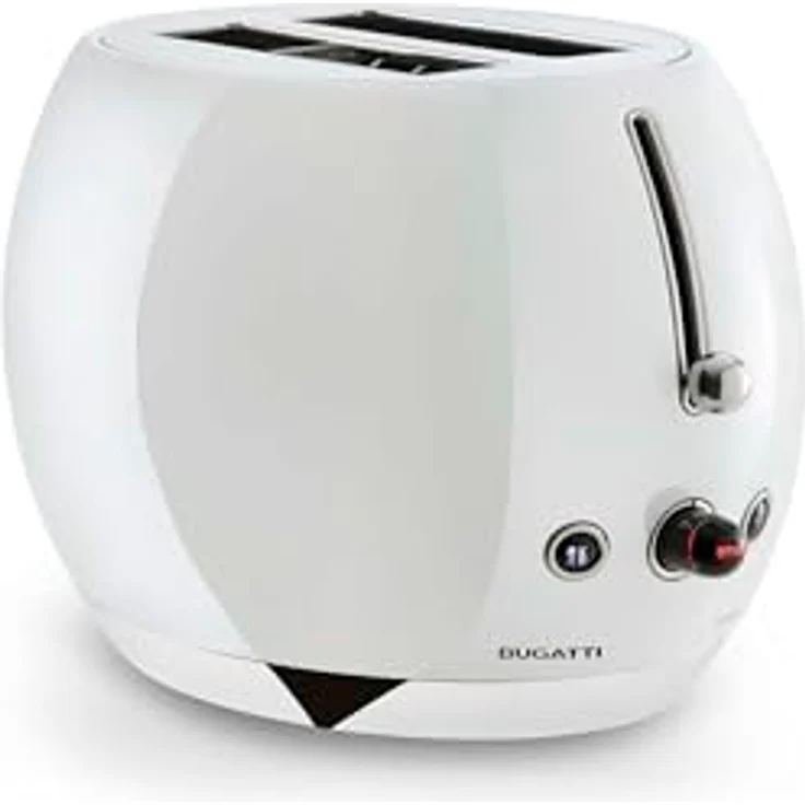 BUGATTI Romeo, Multifunktions-Design-Toaster aus Edelstahl, 7 Bräunungsstufen, 4 Funktionen, Weiß – Bild 1