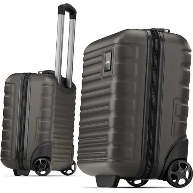 Travely Premium Handgepäck Koffer 40x30x20cm - Mondsteingrau, 26L Trolley Handgepäck mit sanften Rollen