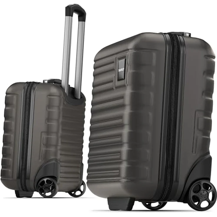 Travely Premium Handgepäck Koffer 40x30x20cm - Mondsteingrau, 26L Trolley Handgepäck mit sanften Rollen – Bild 1