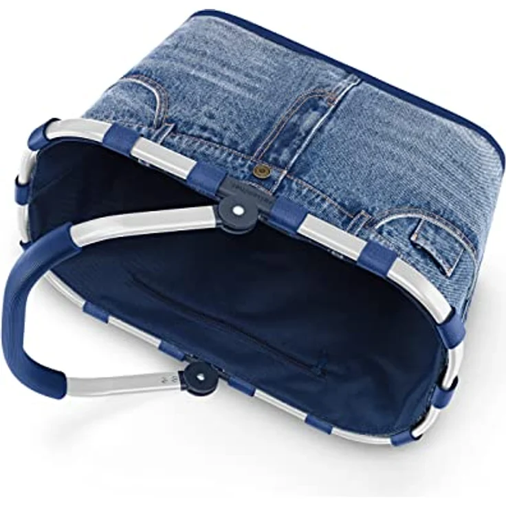 reisenthel carrybag Jeans 2, Stabiler Einkaufskorb mit 22 l Volumen, wasserabweisendem Design und praktischer Innentasche – Bild 5