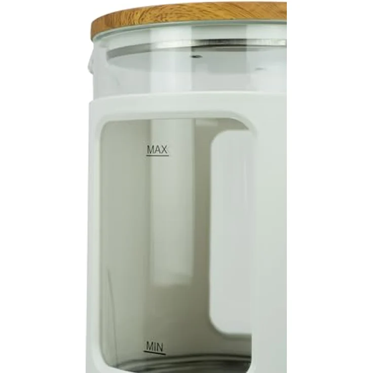 Jocca Elektrischer Wasserkocher 1,8 Liter Nature Line| Schneller Kocher| 360º drehbare Basis| Automatische Abschaltung| Elegantes Design| Borosilikatglas| Weiß – Bild 5