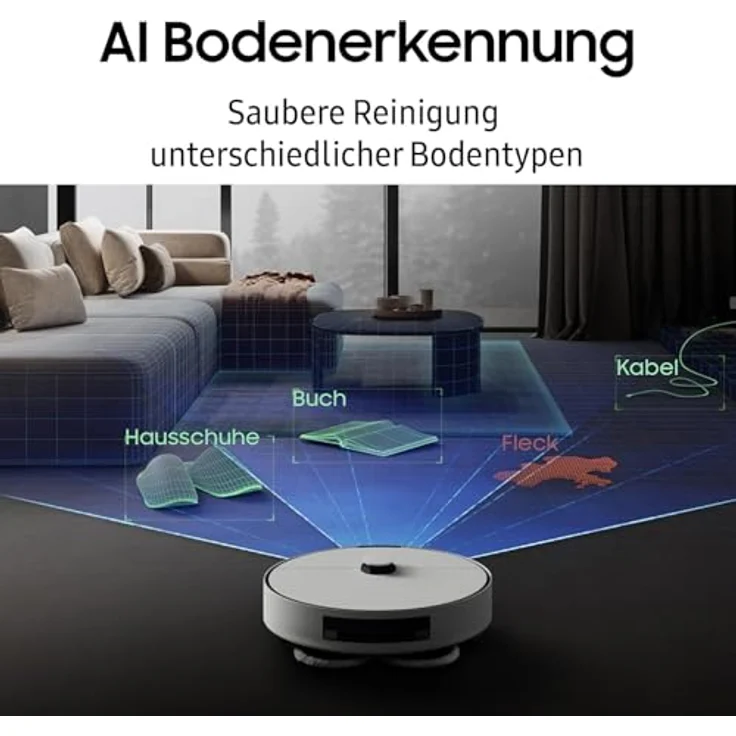 Samsung VR7MD97A14G/WD BESPOKE Jet Bot Combo AI Steam Saug- & Wischroboter mit KI-Objekterkennung Satin Greige – Bild 5