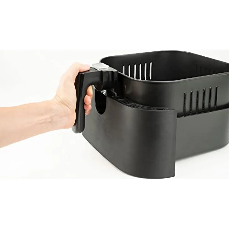 BLACK+DECKER BXAF5500E Luftfritteuse, ölfrei, 99% weniger Fett, 1800W, 5,5L Kapazität, Touchscreen, große Auswahl an Rezepten, 12 Programme, Timer bis zu 60 min, bis 200°C – Bild 3