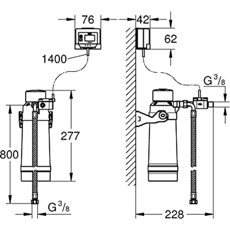GROHE Blue - Ultrasafe Filter Starter Set (filtert Mikroplastik und Bakterien, reduziert den Bleigehalt), 40876000 – Bild 2