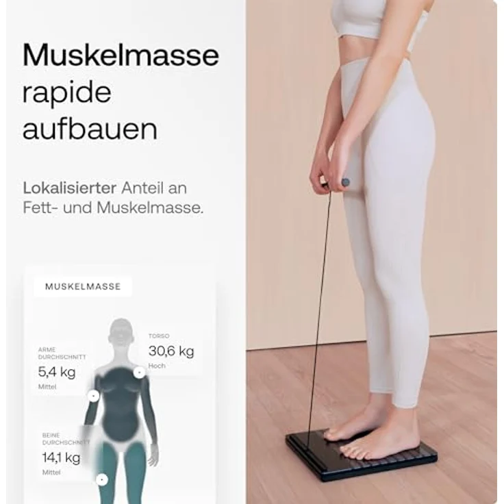 Withings Body Scan - WLAN-Personenwaage, Körperzusammensetzung analysieren, Muskelmasse, Wasseranteil, EKG, Weiß – Bild 2
