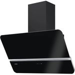 Oranier Kopffreihaube 75 cm - schwarze Dunstabzugshaube mit weißer LED Anzeige - Abluft Schräghaube mit 4 Leistungsstufen - Touch-Control - SIGNA75S1