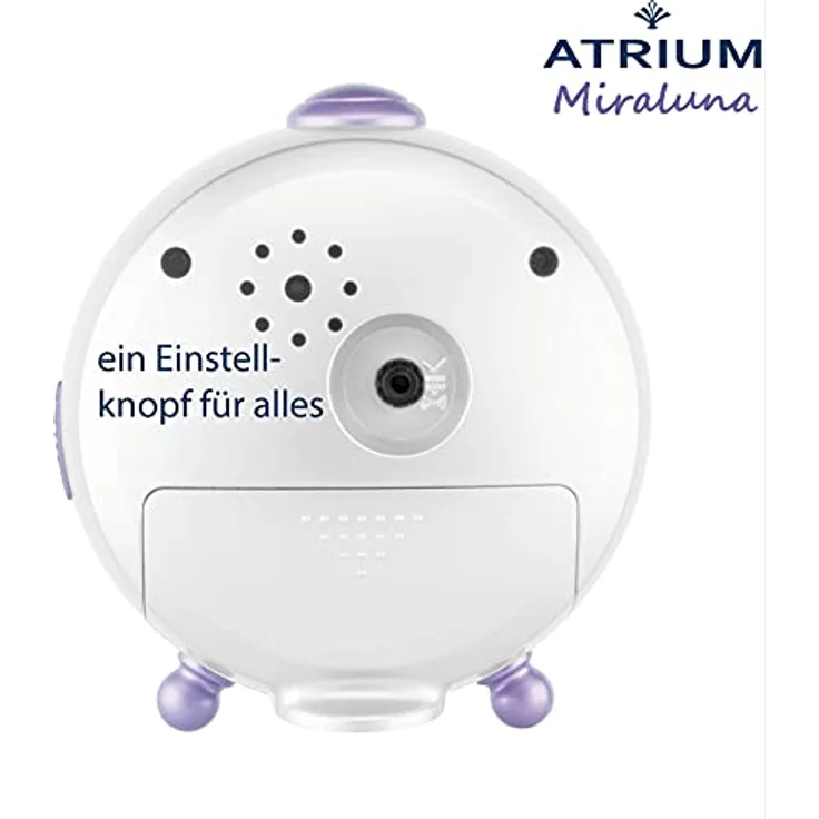 Atrium Kinderwecker Miraluna, Lautloser Quarzwecker mit Einhornmotiv, Licht und Snooze, lila-rosa-weiß, 11,5 x 11 x 7 cm – Bild 4