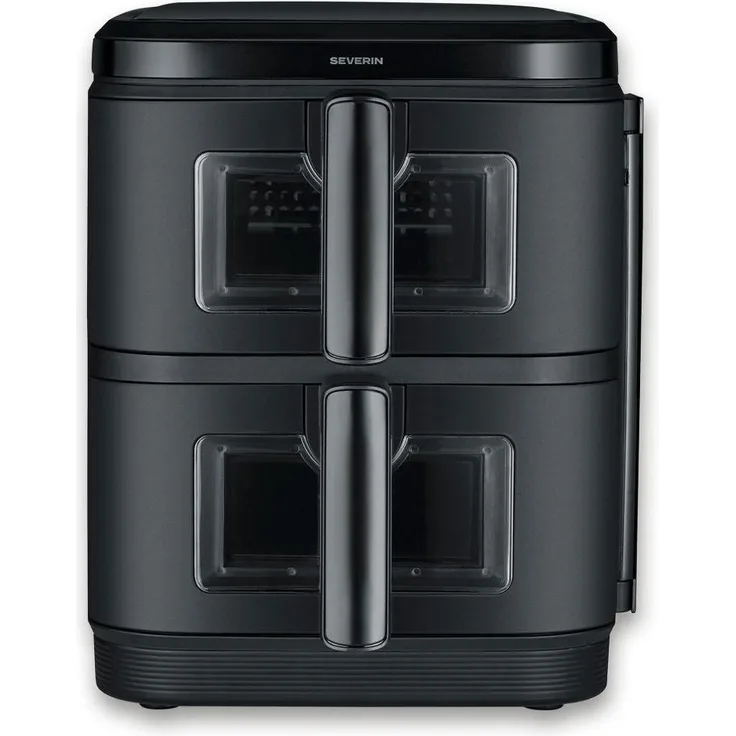 SEVERIN Severin® S-Fry Duo Stack Heißluftfritteuse FR 9598, 11 Liter, 9 Automatikprogramme, einklappbares LED-Touch-Display
