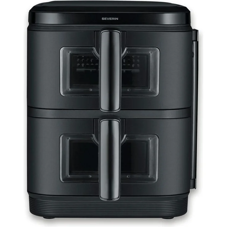 SEVERIN Severin® S-Fry Duo Stack Heißluftfritteuse FR 9598, 11 Liter, 9 Automatikprogramme, einklappbares LED-Touch-Display – Bild 1