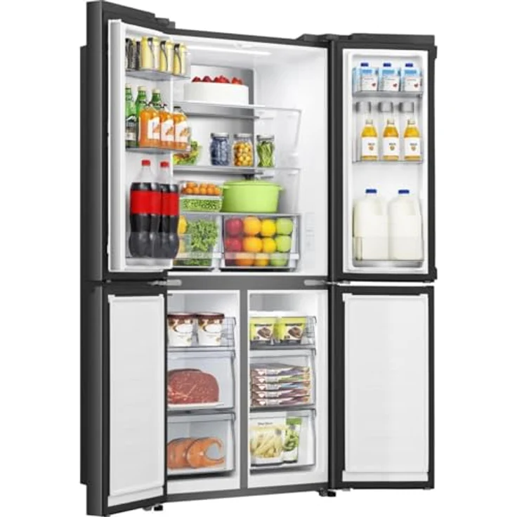 Hisense RQ5P470SAFE, Side-by-Side Kühlschrank mit 483 Litern, No Frost System, Schwarz – Bild 8