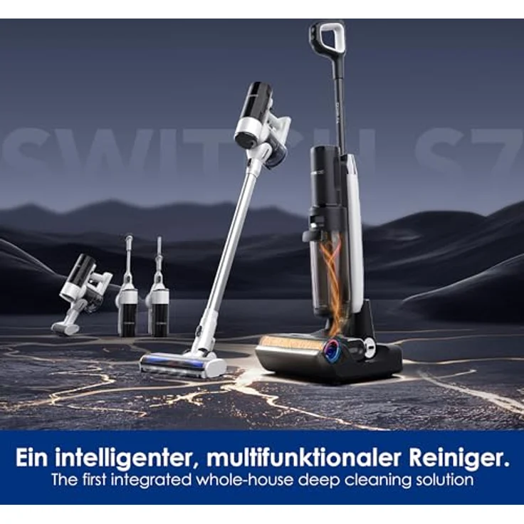 Tineco Floor ONE Switch S7 Nass Trockensauger, Saugwischer 40min, Staubsauger 65min, 70℃ Flashdry, Beidseitige Kantenreinigung, ZeroTangle Bürste, Dreifache Batterielebensdauer, für das Ganze Haus – Bild 2
