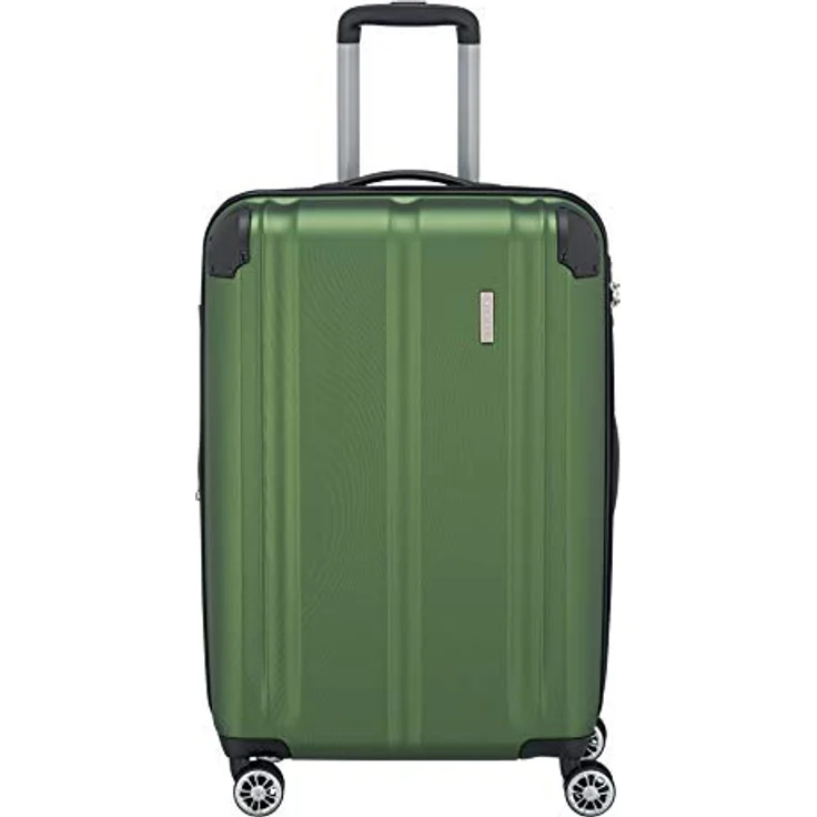 travelite 4-Rad Koffer M mit TSA Schloss + Dehnfalte, Gepäck Serie CITY: Robuster Hartschalen Trolley mit kratzfester Oberfläche, 68 cm, 78 Liter (erweiterbar auf 86 L) – Bild 1