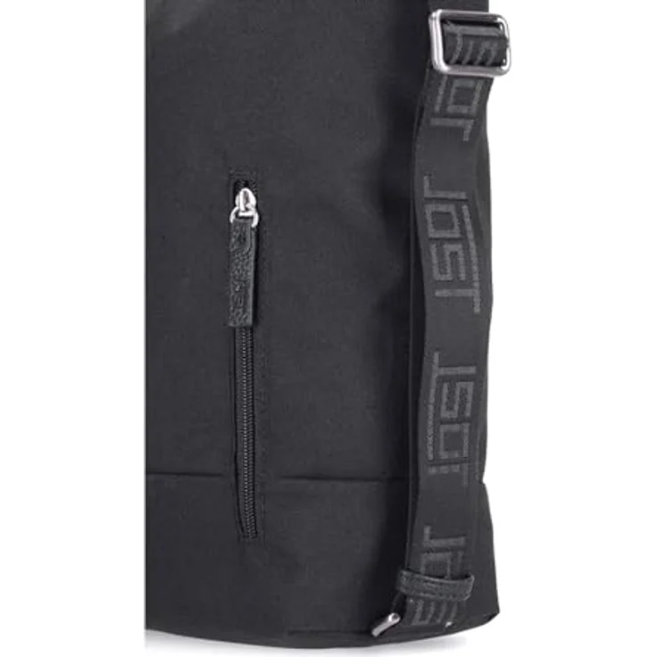 Jost Bergen 2in1 Umhängetasche/Rucksack, 26 cm, schwarz, aus robustem Polyester mit 3 Tragevarianten – Bild 5