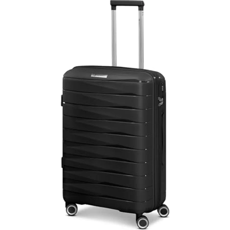 Franky Trolleyset London, 4 Rollen, (3-teilig, 3 tlg), Polycarbonat, Leichtgewichtiger Koffer mit TSA-Schloss, Blau – Bild 2