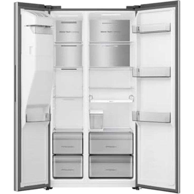 Hisense RS5P528STIC, Freistehender Side-by-Side-Kühlschrank, 528 l, Edelstahl, Amerikanische Tür, No-Frost-Technik, Grau – Bild 7