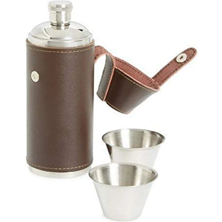 Kikkerland Fläschchen Leder, braun - Riesenauswahl rund um Basteln und DIY, höchste Qualität – Bild 3