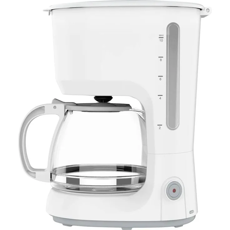 Silva Homeline KA 2300 Kaffeemaschine Weiß  Fassungsvermögen Tassen=10 Glaskanne, Filterkaffeemaschine, Weiss