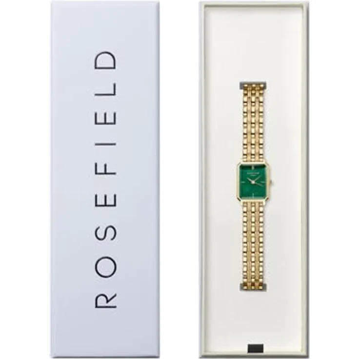 Rosefield Octagon XS Damenuhr, Roségold Mesharmband, Edelstahl, weißes Zifferblatt, 3ATM wasserfest, elegantes Design, hypoallergen – Bild 3