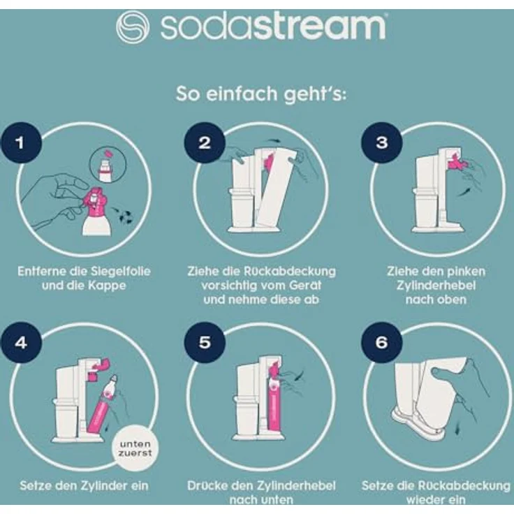 SodaStream DUO Quick Connect Reservezylinder, passend für SodaStream DUO, 60L – Bild 6