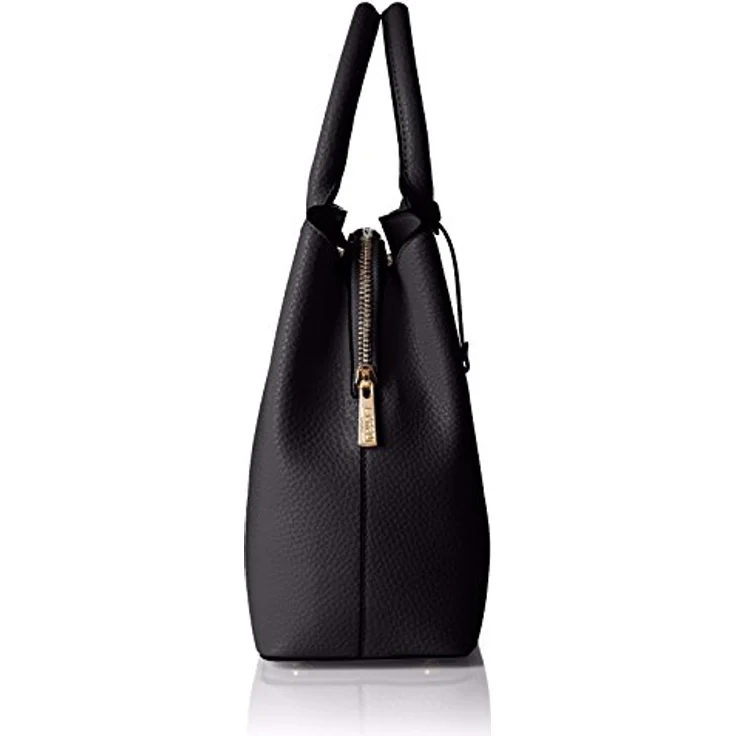 L.Credi Maxima Handtasche 28 cm, schwarz, 100% Kunstleder, 28 x 11 x 24 cm – Bild 4