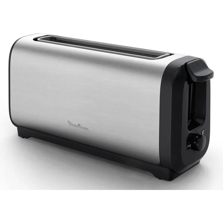 Moulinex LS5S0DE0, Toaster, 1430 Watt mit Auftaufunktion und Brötchenaufsatz, schwarz