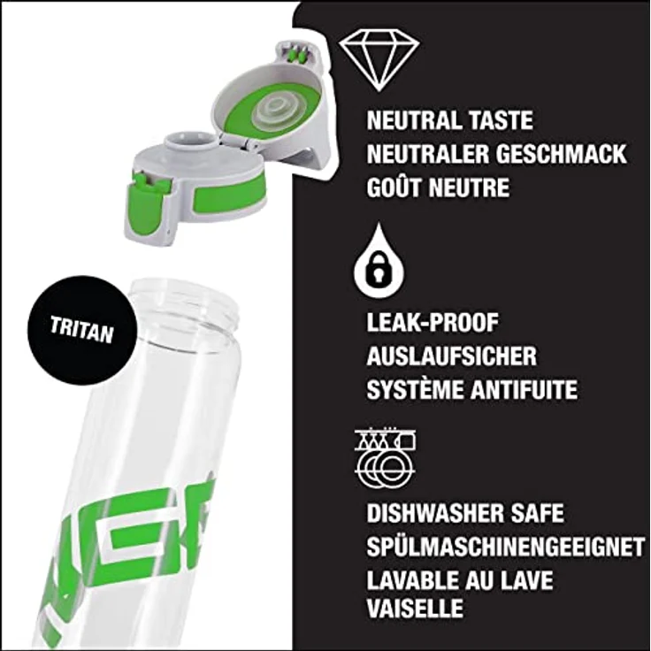 Sigg Total Clear ONE Trinkflasche, grün, 0.75 – Bild 3