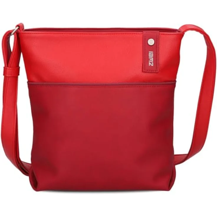 ZWEI Beuteltasche Jana J10, Kunstleder, geräumiges Hauptfach, rückseitiges Reißverschlussfach, herausnehmbares Etui, Rot Damen – Bild 3