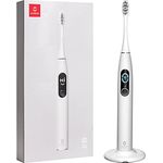 Oclean X Pro Elite Elektrische Zahnbürste, Schallzahnbürste mit Farbdisplay, Ultraleise Putzerfahrung, 4 Putzmodi & 32 Intensitäten, 35 Tage Akkulaufzeit, mit Timer, Drucksensor & APP, Grau