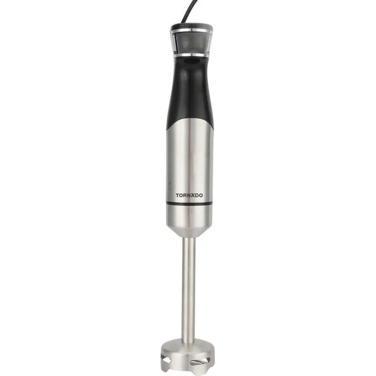 Tornado Stabmixer 1000 W, Edelstahl, inklusive 0,7 L Zerkleinerungsbehälter und Schneebesen, stufenlose Geschwindigkeitsregelung