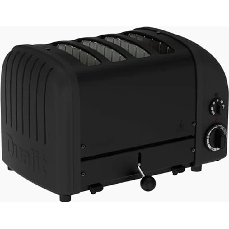 Dualit Classic 4er-Toaster Stealth, Toaster mit patentierten ProHeat Heizelementen, schwarzes Finish und Warmhaltefunktion – Bild 1
