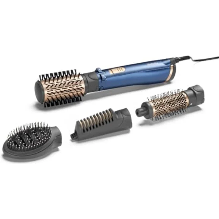 BaByliss Warmluftbürste Style Pro 1000, 1000 W, mit Glättaufsatz und Rundbürste, Midnight Teal mit goldenen Akzenten - Preisvergleich – Bild 2