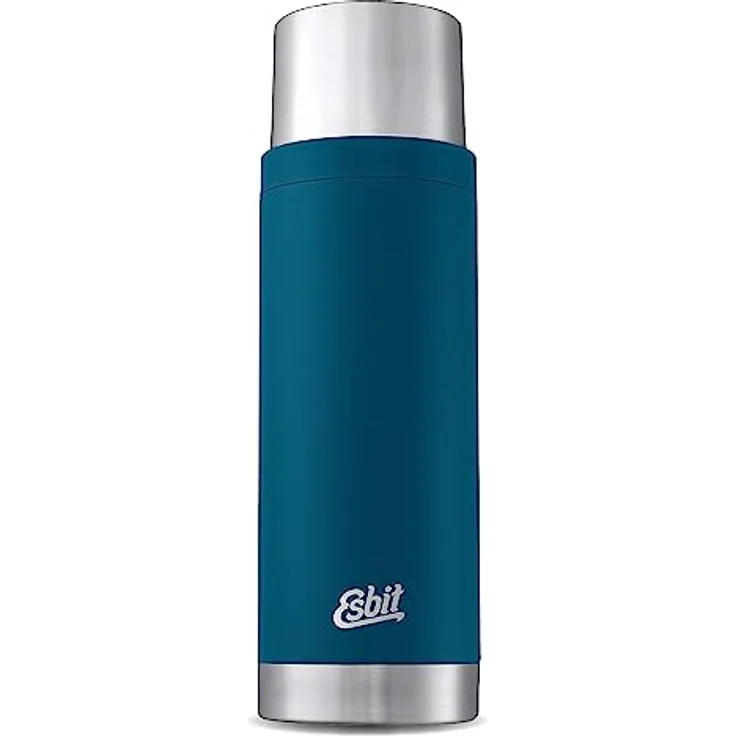 Esbit Thermoflasche Sculptor, isolierte Edelstahlflasche für warme und kalte Getränke, 1000 ml, Polar Blue – Bild 1