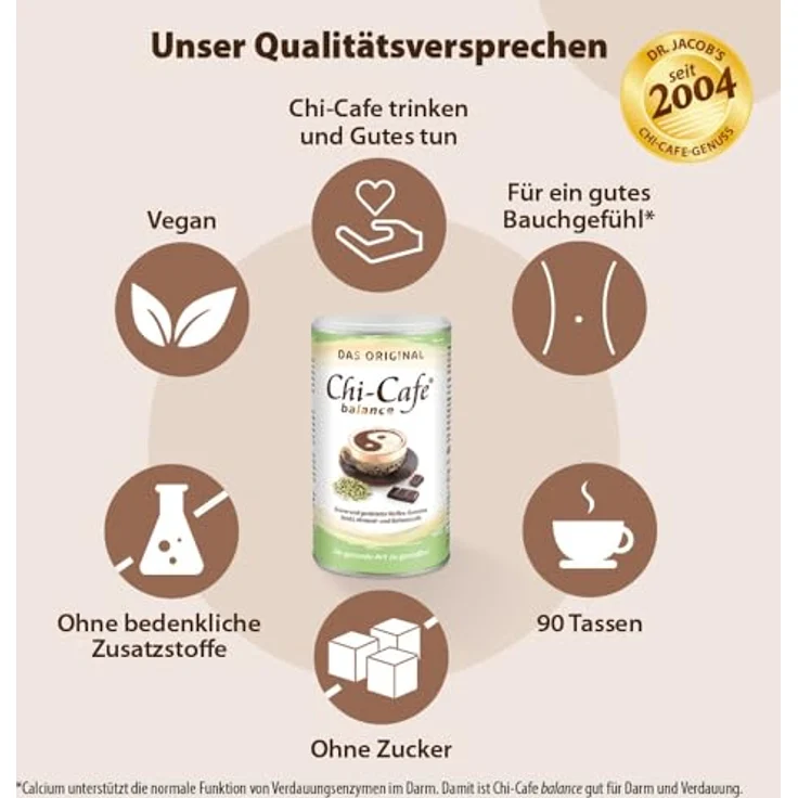 Dr. Jacob's Chi-Cafe balance Pulver, gesunde Kaffee-Alternative mit Mineralstoffen, vegan, 450 g – Bild 3