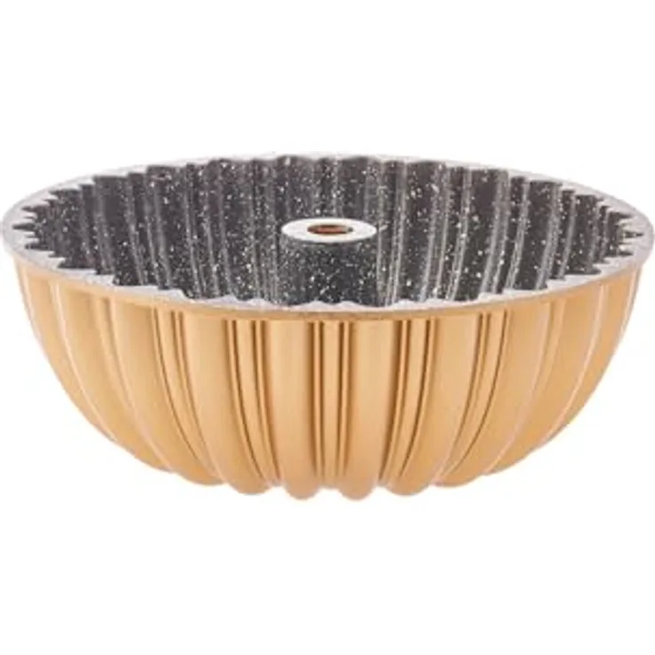 KARACA Cake Pro Scheibe Gold Guss Kuchenform, Aluminiumguss, Antihaftbeschichtet