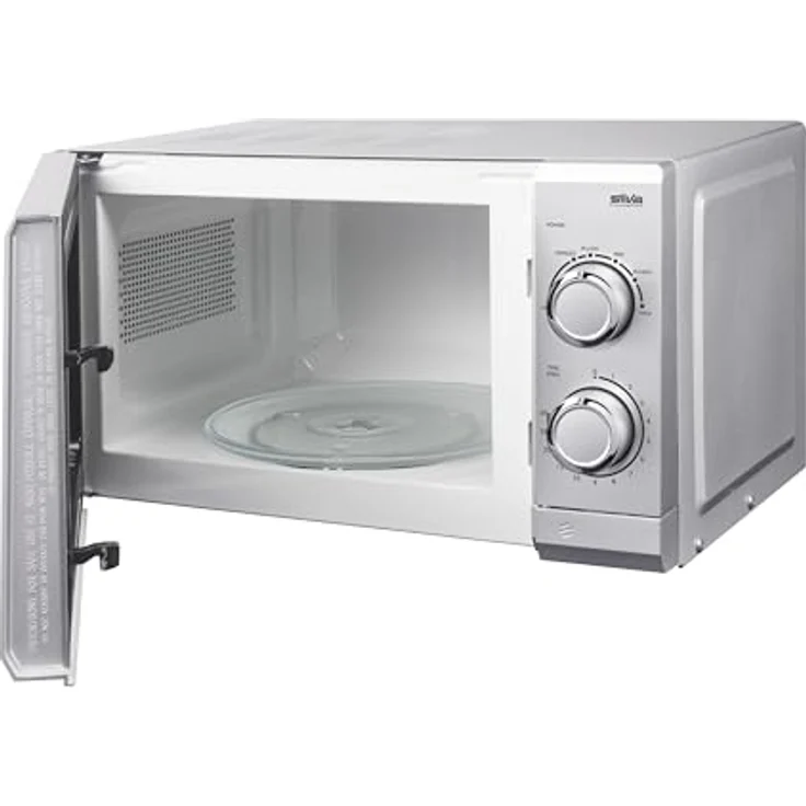 Silva MW-U 25.4, Einbaumikrowelle Silber mit 700W, 17L Garraum, Timerfunktion, Sichtfenster und 6 Leistungsstufen – Bild 3