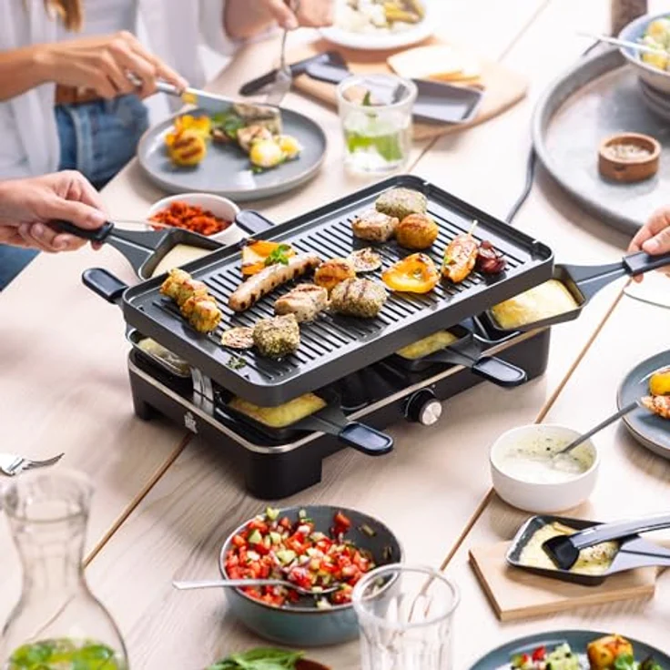 BK Connect Gourmet CC007764-001, Racletteofen mit PFAS-freier Keramik-Nicht-Stick-Beschichtung für 8 Personen, Blau – Bild 3