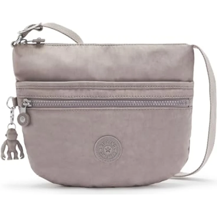 Kipling Arto S Umhängetasche, stylische Schultertasche mit verstellbarem Schultergurt und mehreren Fächern, 25 cm, Grau – Bild 1