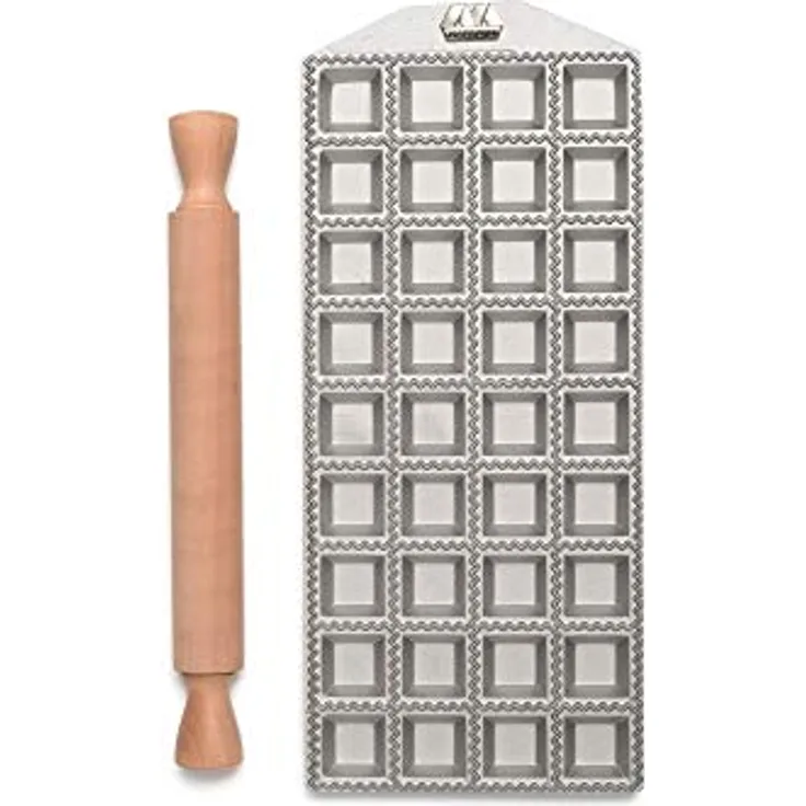 Marcato Tablett für Ravioli quadratisch, 35 x 36, Aluminium, Silber, RA-Q35X36-CLS