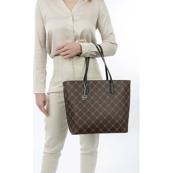 Tamaris Shopper TAS Anastasia, für Damen in Echtleder-Optik mit Karo-Design, Schwarz – Bild 4