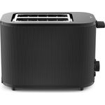 Georg Jensen Toaster Bernadotte Schwarz, 2 kurze Schlitze, elegantes Art Déco-inspiriertes Design