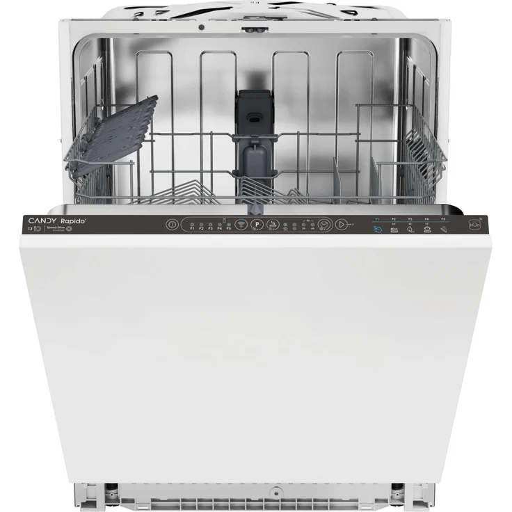 Candy RapidÓ CIU 3C7L0B, Vollintegrierter Geschirrspüler, 60 cm, 13 Maßgedecke, Schwarz, hOn-App-Unterstützung, leiser Betrieb 47 dB