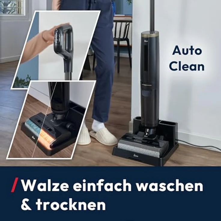 Hoover Nass-Trocken-Sauger HW3P10 011, beutellos, kabellos, mit ANTI-TWIST-Technologie und intelligentem Sprachassistenten, Farbe Ice Grey – Bild 6