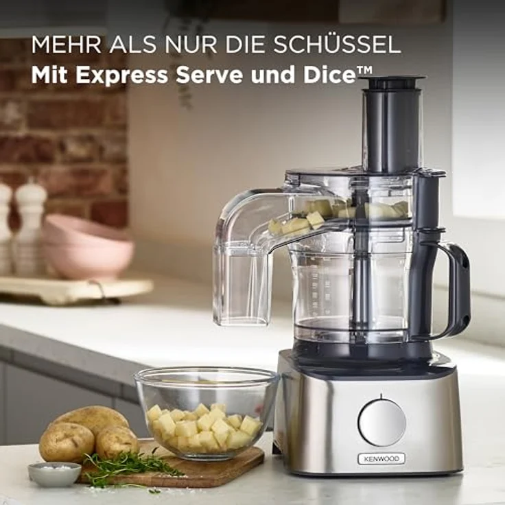 Kenwood FDM304SS MultiPro Compact Foodprozessor mit Direktantrieb, 800W, 2,1L, silber – Bild 3